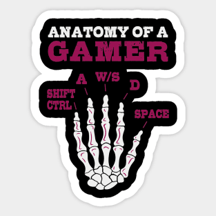 Anatomy Of A Gamer Sticker